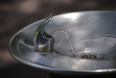 Close-up of drinking fountain