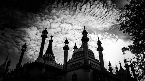 View of building against cloudy sky