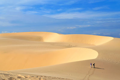 Scenic view of desert against sky