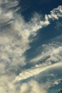 Low angle view of cloudy sky