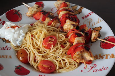 Close-up of served food