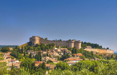 Aerial view of saint andre fort and benedictine abbey