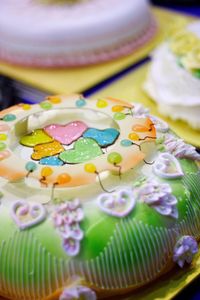 Close-up of cupcakes on table