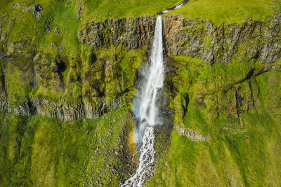 Bjarnarfoss waterfall near by budir at the snaefellsnes peninsula in iceland