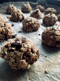 Close-up of cookies on table