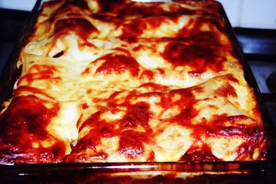 Close-up of food on table