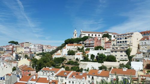 Buildings against sky in city