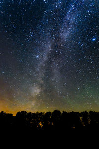 Low angle view of starry sky