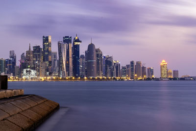 View of city at waterfront