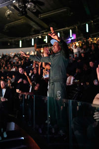 Group of people at music concert