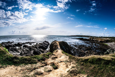 Scenic view of sea against sky