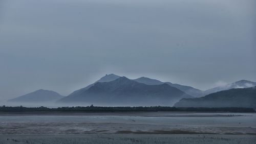 Sea fog and mountains