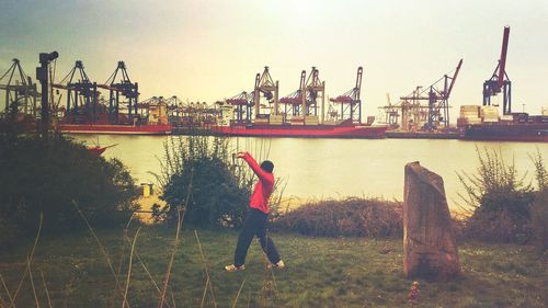 Woman looking at sea