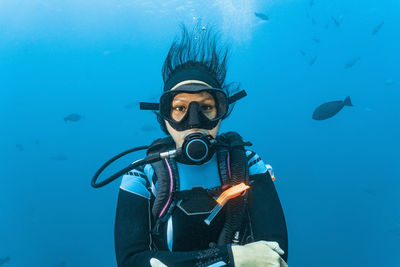 View of fish swimming in sea