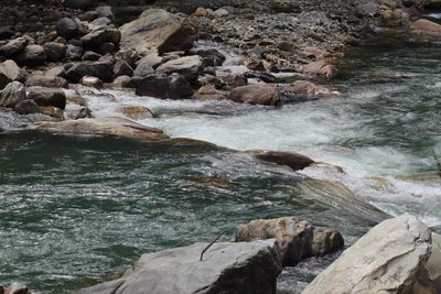 River flowing through rocks