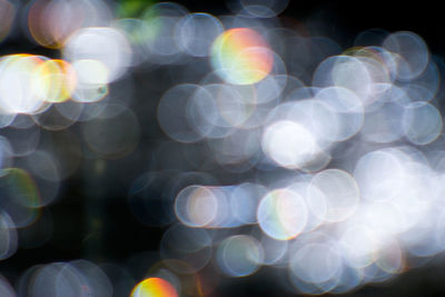 Defocused image of illuminated lights