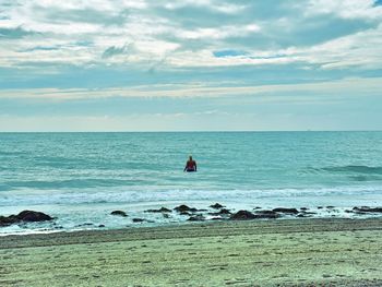 Scenic view of sea against sky