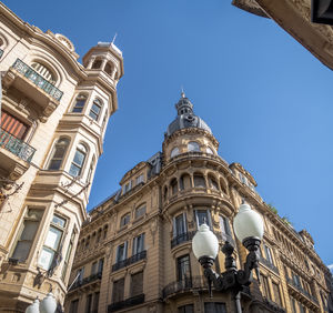 Low angle view of building against clear sky