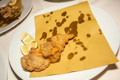 Close-up of served food