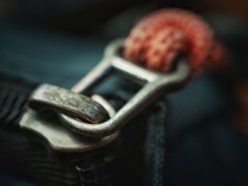 Close-up of rusty chain