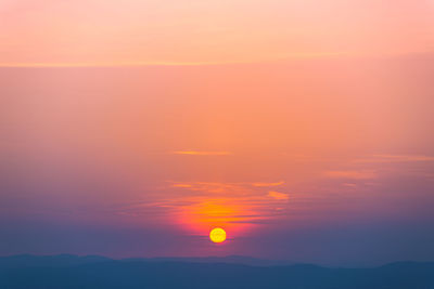 Scenic view of dramatic sky during sunset