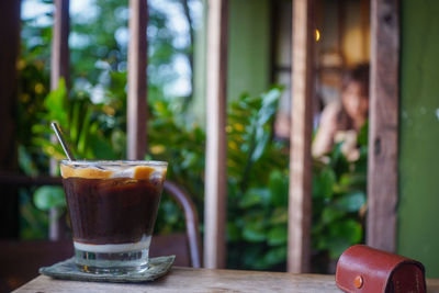 Close-up of coffee on table