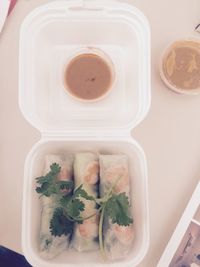 Close-up of food on table