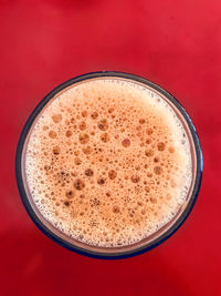 High angle view of coffee on table