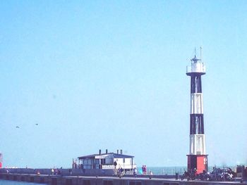 Built structure against clear blue sky