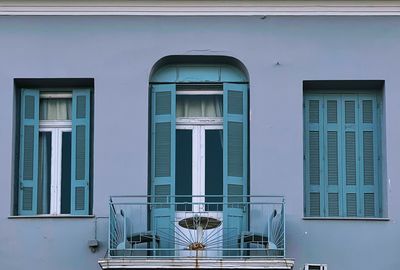 Blue door and windows