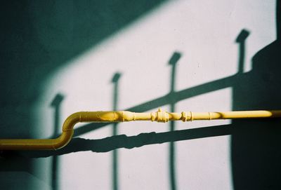 Close-up of rope against wall