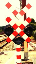 Close-up of road sign