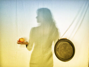 Close-up of woman standing in pond