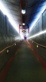 Illuminated subway station