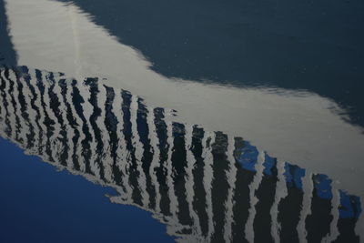 High angle view of beach against sky