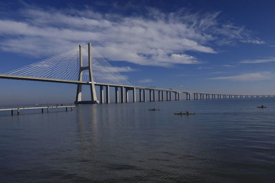 Bridge over sea against sky