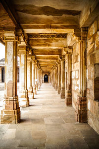 Empty corridor of historic building