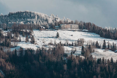 Panoramic view of townscape against sky at zugerberg 