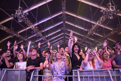 Group of people at music concert