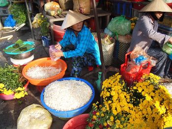 Full frame shot of various flowers for sale