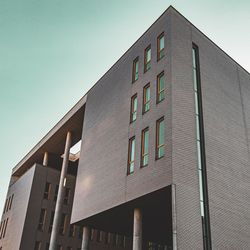 Low angle view of building against clear sky