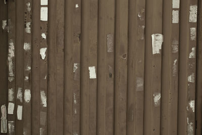 Detail shot of wooden fence