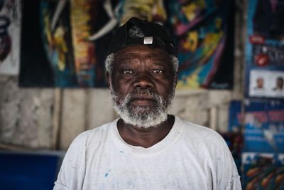 Portrait of man standing outdoors