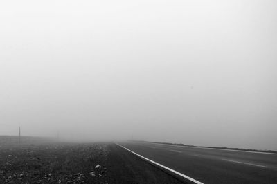 Road in foggy weather