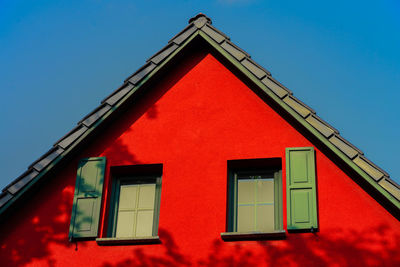 Low angle view of house against sky