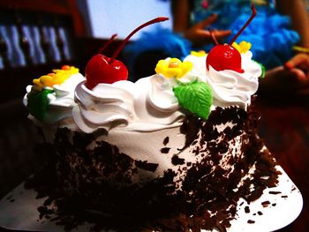 Close-up of multi colored ice cream