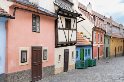 Golden lane - zlata ulicka - in prague, czech republic. place where alchemists lived and worked