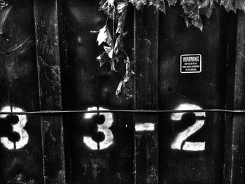 Close-up of closed door