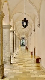 Empty corridor of building