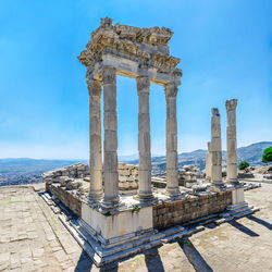 Old ruins of temple against sky